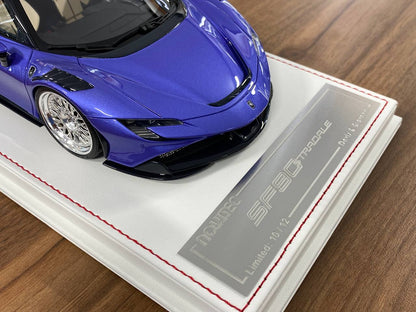 1/18 Resin – Ferrari SF90 Stradale Novitec | Davis & Giovanni | Pearl Purple Metallic, Carbon Roof | Limited 12
