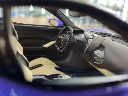 1/18 Resin – Ferrari SF90 Stradale Novitec | Davis & Giovanni | Pearl Purple Metallic, Carbon Roof | Limited 12