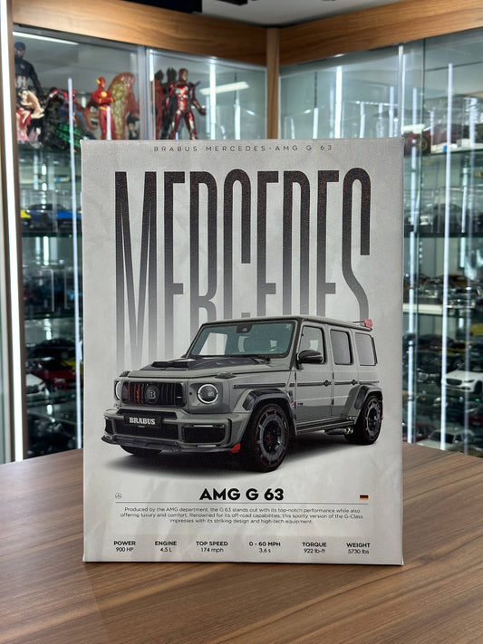 Mercedes Benz Brabus AMG G 63 Canvas Wall Poster (40cm x 30cm)