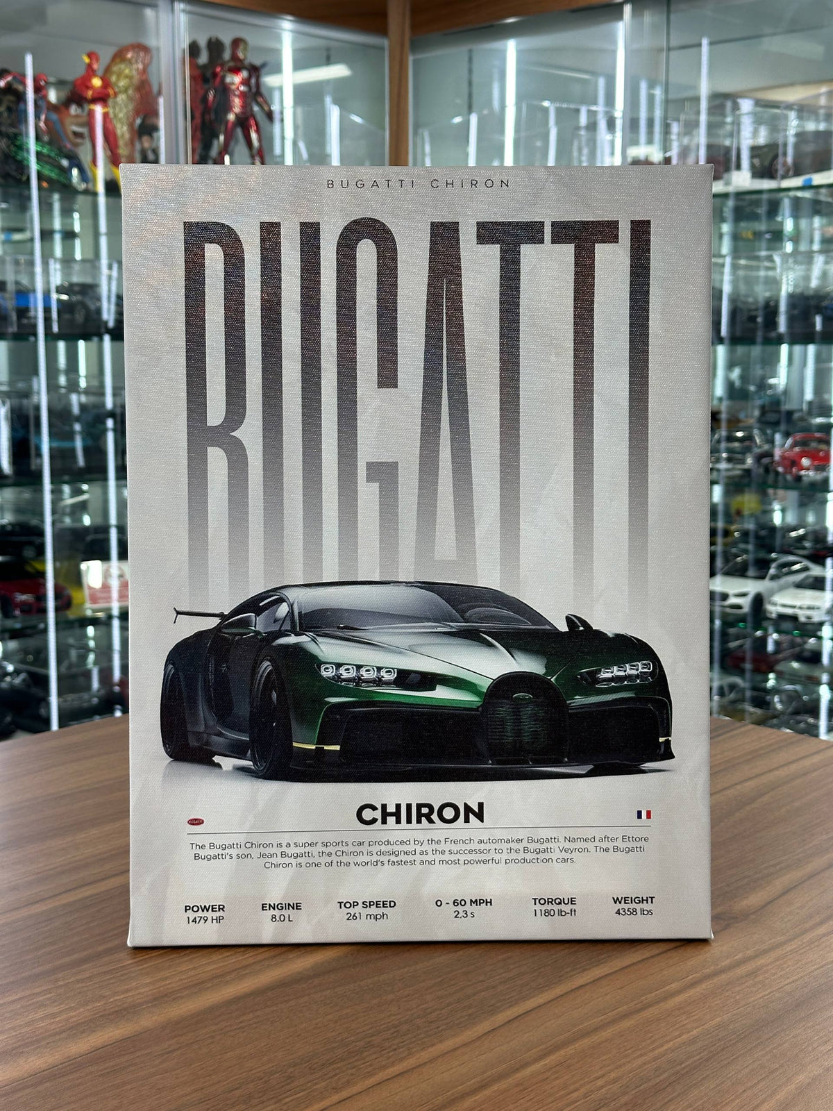 Bugatti Chiron Canvas Wall Poster (40cm x 30cm)