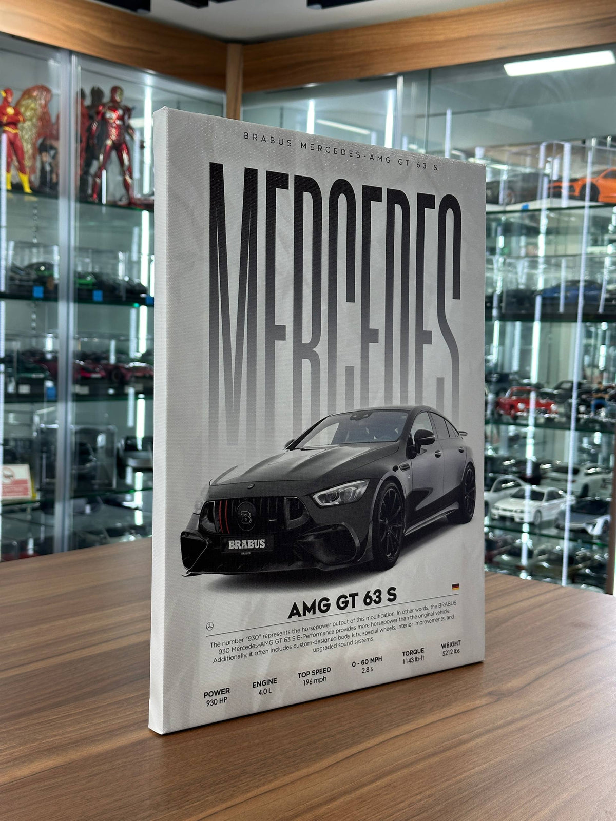 Mercedes Benz AMG GT 63 S Canvas Wall Poster (40cm x 30cm)