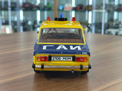 1:18 Resin Triple9 Lada 1600 USSR Police (Militia) - Yellow