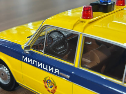 1:18 Resin Triple9 Lada 1600 USSR Police (Militia) - Yellow