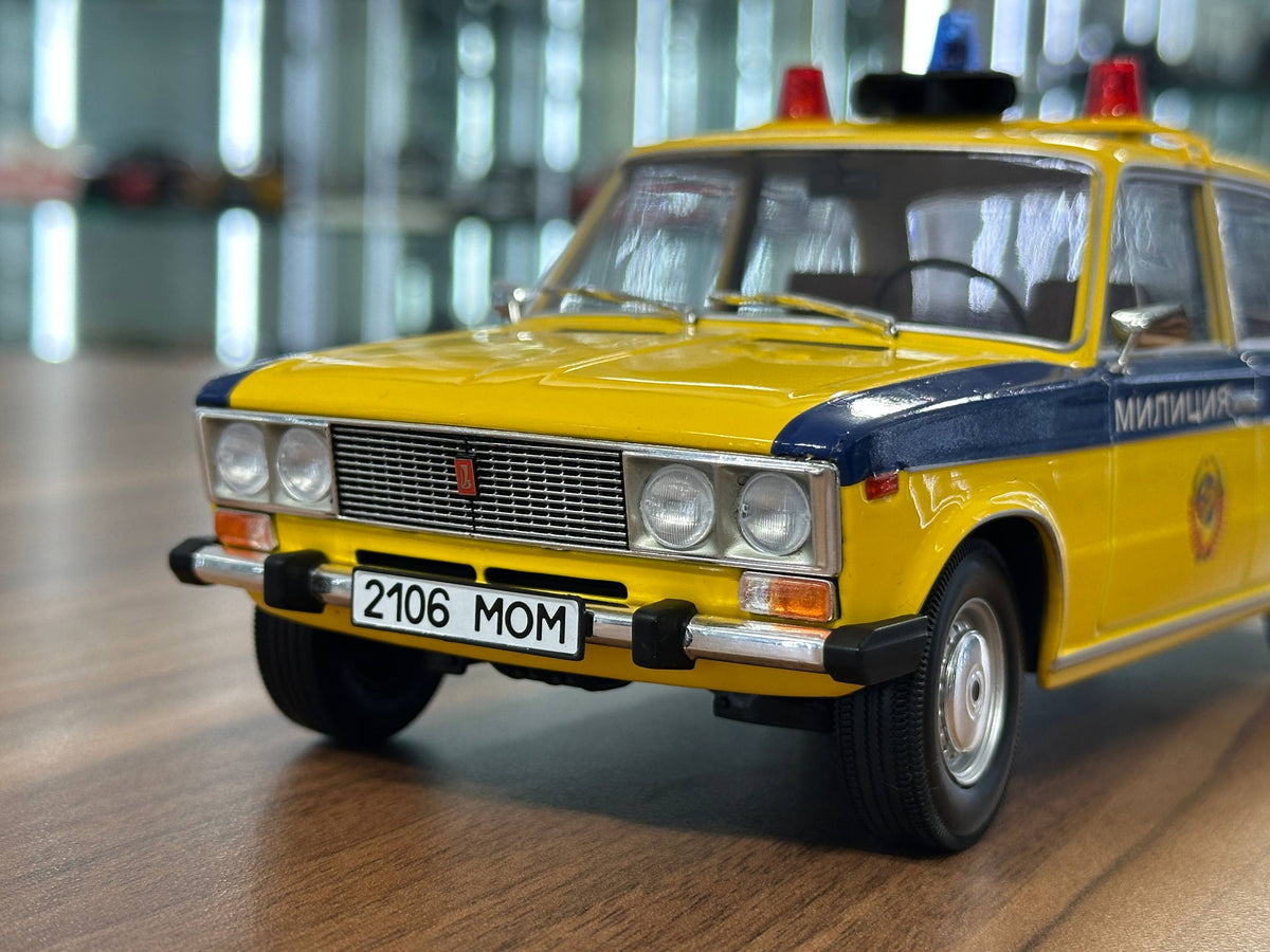 1:18 Resin Triple9 Lada 1600 USSR Police (Militia) - Yellow