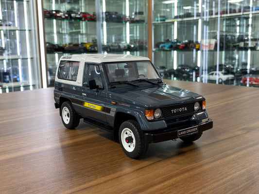1/18 Resin Model OttO Mobile Toyota Land Cruiser Turbo (LJ73) 1987 – Grey Blue – Limited 3000 pcs