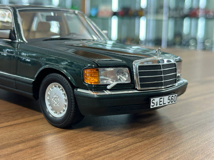 1/18 Diecast Norev Mercedes-Benz 560 SEL (W126) 1985–1991 - Green