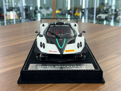 1:18 H&H Models Pagani Zonda Revolution White & Black Carbon - Limited Edition 30 Pcs