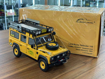 1:18 Almost Real Land Rover Defender 110 Camel Trophy Sabah-Malaysia 1993 - Yellow