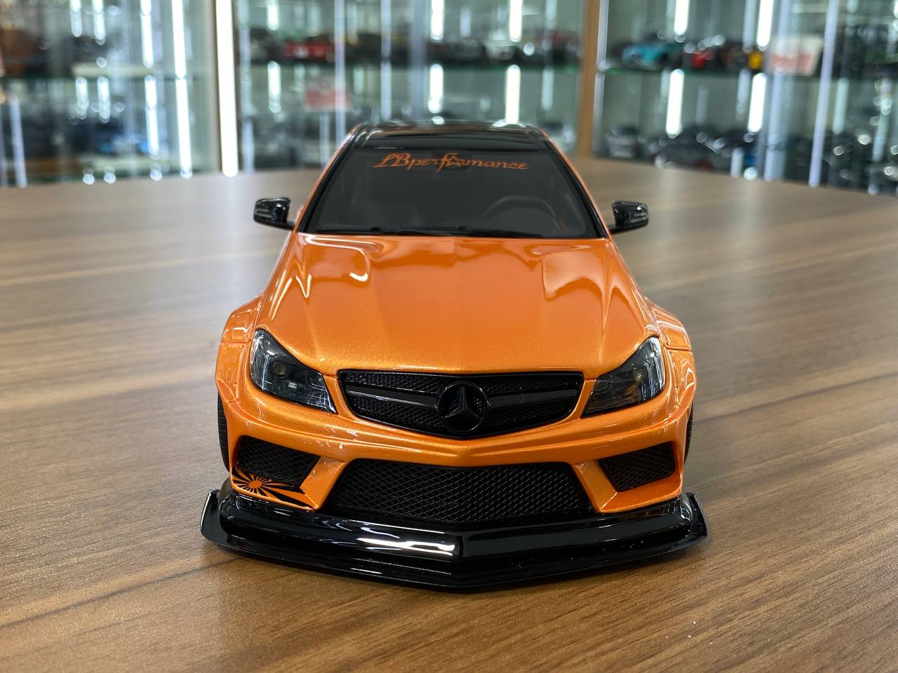 1/18 Resin Mercedes-Benz AMG C63 Coupe W204 LB Works – GT Spirit (Orange, Limited 999 pcs)