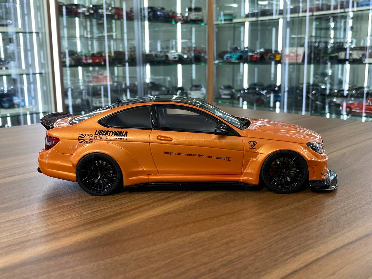 1/18 Resin Mercedes-Benz AMG C63 Coupe W204 LB Works – GT Spirit (Orange, Limited 999 pcs)