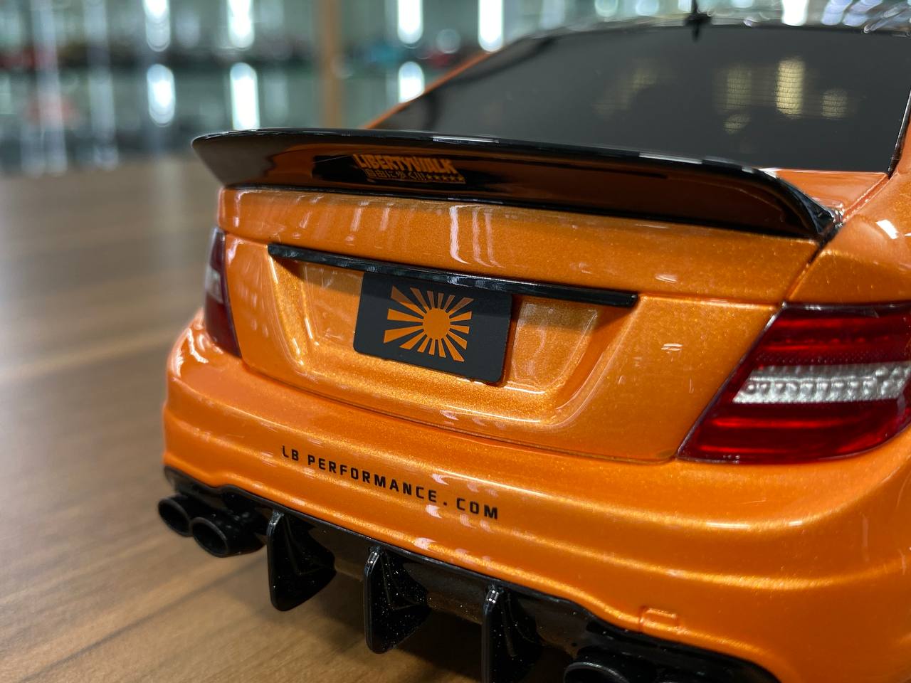 1/18 Resin Mercedes-Benz AMG C63 Coupe W204 LB Works – GT Spirit (Orange, Limited 999 pcs)