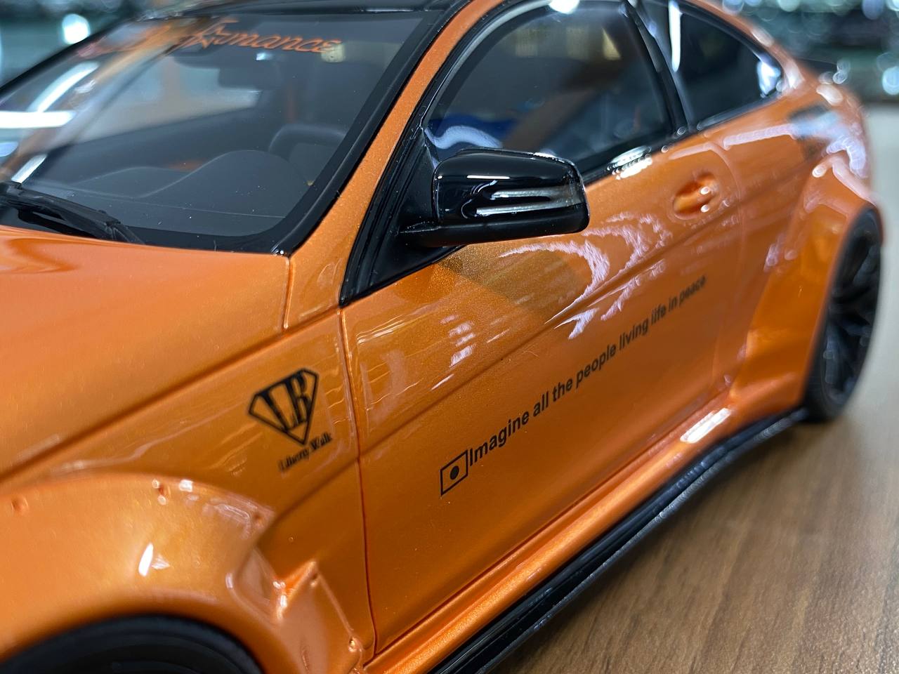 1/18 Resin Mercedes-Benz AMG C63 Coupe W204 LB Works – GT Spirit (Orange, Limited 999 pcs)