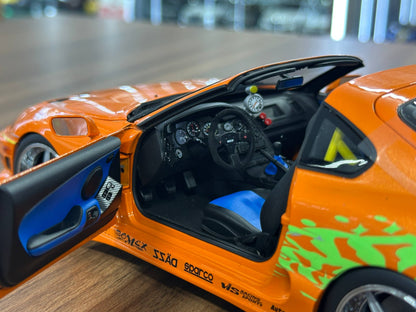 1:18 Kyosho Toyota Supra Mk4 Fast & Furious (Brian O'Conner) - Orange (Limited Edition)