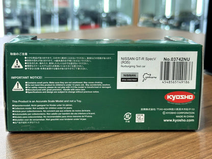 1/43 Diecast Model Nissan GT-R SpecV (R35) Nürburgring Test Car – (Kyosho)