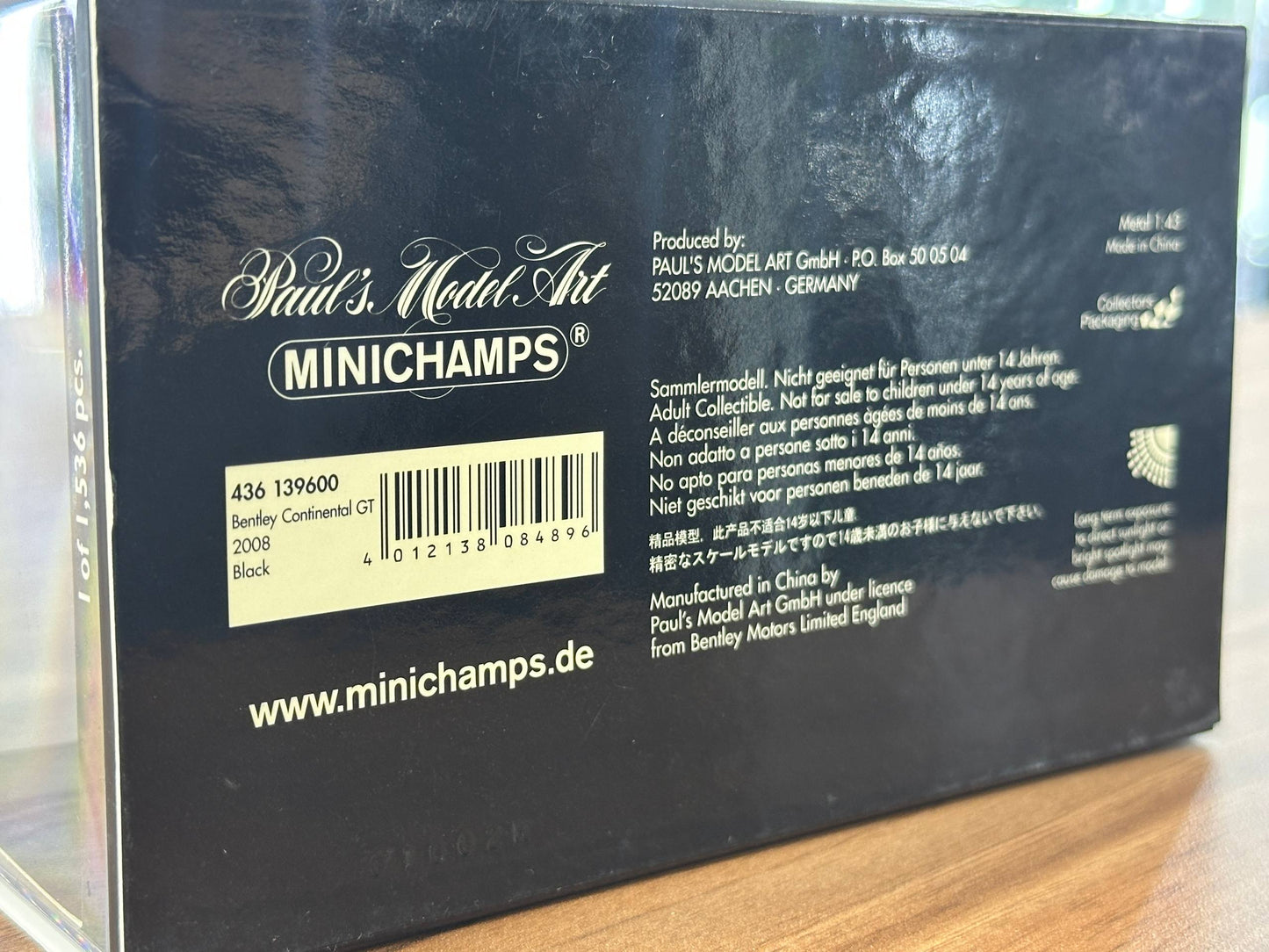 1/43 Diecast ModelBentley Continental GT 2008 – (Minichamps)