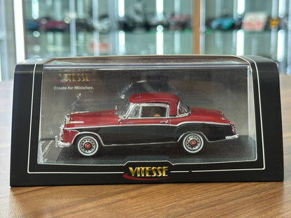 Mercedes-Benz 220 SE Coupé Red Black  – 1/43 Diecast Model (Vitesse)