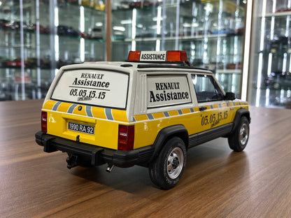 1/18 Resin Jeep Cherokee Renault Assistance 1989 - White/ Yellow by OttOMobile - Limited 2000 pcs
