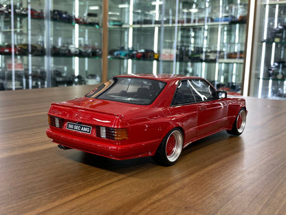 1/18 Resin Mercedes-Benz 560 SEC AMG (W126) 1987 - Signal Red by OttOMobile - Limited 2000 pcs