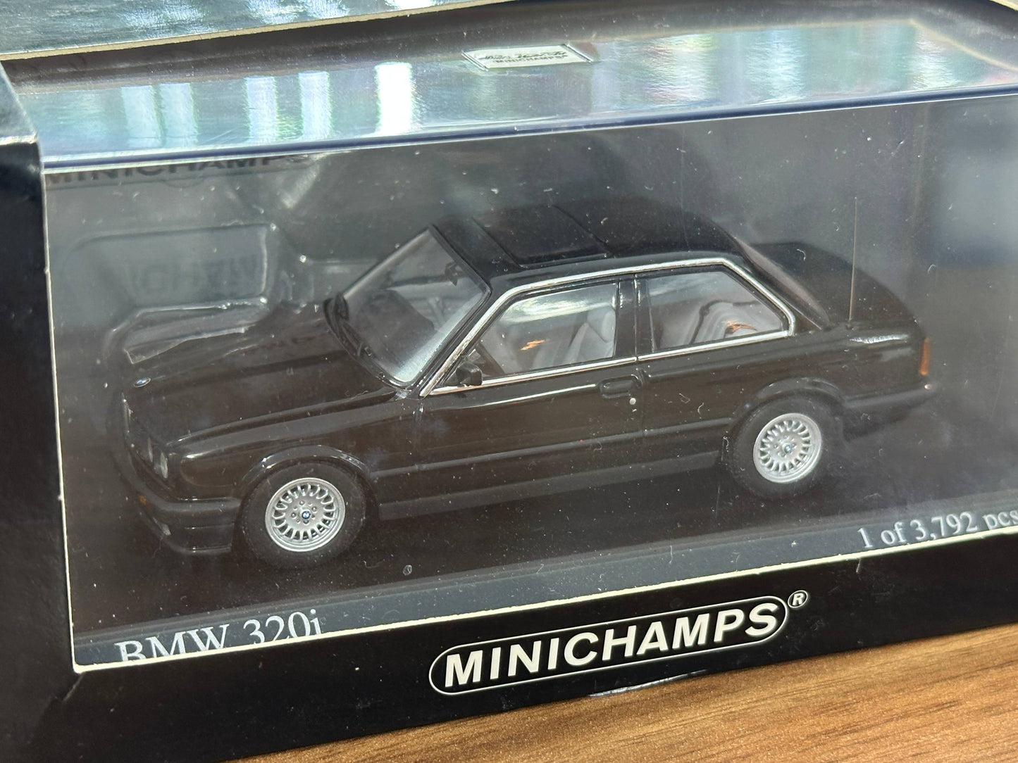1/43 Diecast Model BMW 3-Series 1989 – Black (Minichamps)