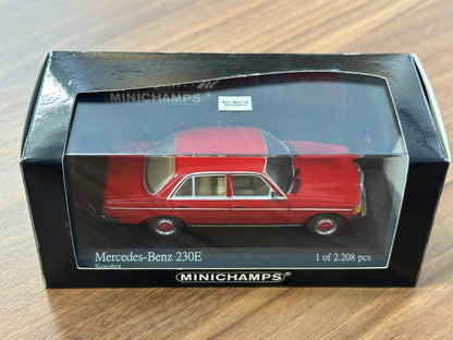 1/43 Diecast Model Mercedes-Benz 230 E 1976 in Red (Minichamps)