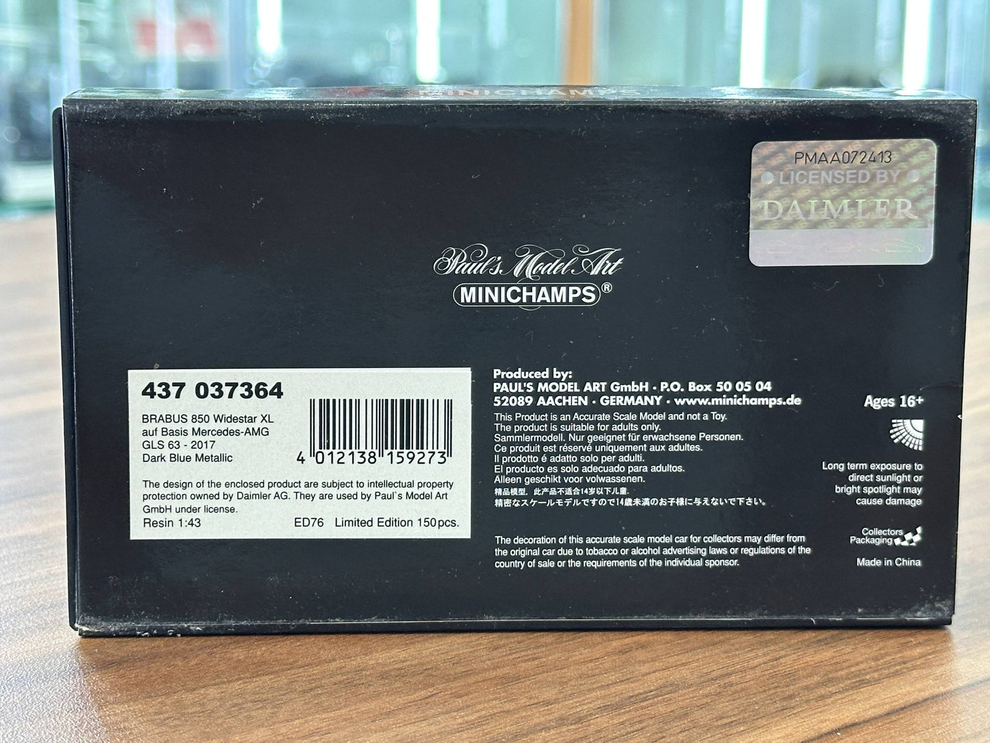 1/43 Diecast Model  Brabus 850 Widestar XL Mercedes-AMG GLS 63 - 2007 (minichamps)