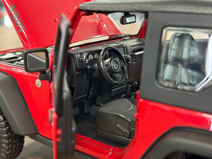 1/18 Diecast Full opening  Maisto Jeep Wrangler 2014 Red