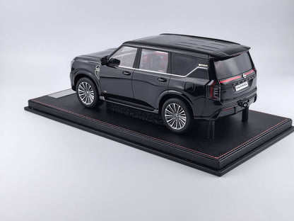 ★[Pre-Order | Delivery Sep 2025] 1/18 Diamand Nissan Patrol Y63 Platinum – Black – Limited Edition (75 pcs)
