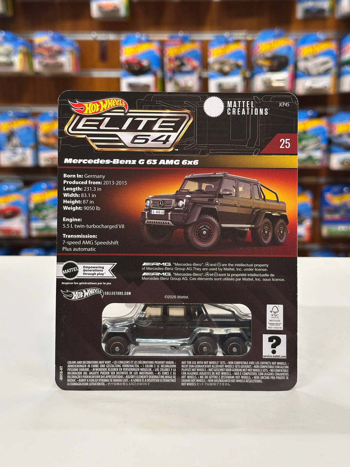 1/64 HotWheels Mercedes Benz G63 6X6