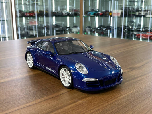 1/18 Resin Porsche 911 (991) Carrera 4S 5M FANS in Blue by GTSpirit - Limited 1000 pcs