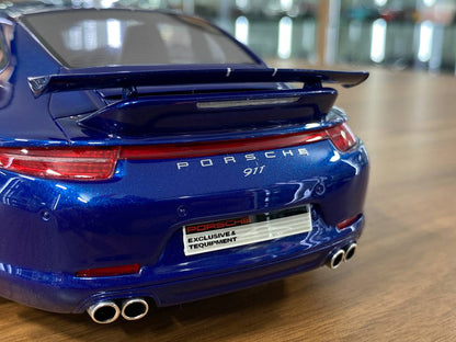 1/18 Resin Porsche 911 (991) Carrera 4S 5M FANS in Blue by GTSpirit - Limited 1000 pcs