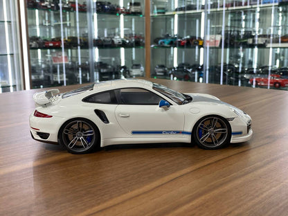 1/18 Resin GTSpirit Porsche 911 Turbo S Modified By TechArt in White / blue stripe Limited 1250 pcs0 pcs