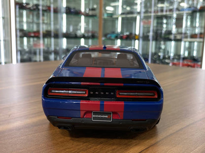 1/18 Resin GT Spirit Dodge Challenger SRT Super Stock 2021 Blue / Red Stripes Limited 999 pcs