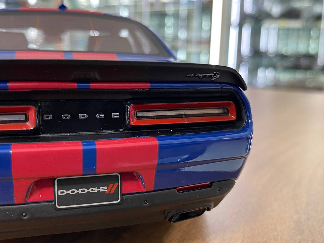 1/18 Resin GT Spirit Dodge Challenger SRT Super Stock 2021 Blue / Red Stripes Limited 999 pcs