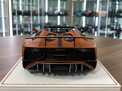 1/18 Davis & Giovanni Lamborghini AVENTADOR LP 750-4 SV Roadster novitec Matt chrome orange, black stripe Limited 8 pcs