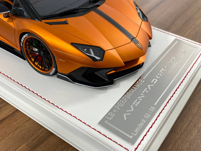 1/18 Davis & Giovanni Lamborghini AVENTADOR LP 750-4 SV Roadster novitec Matt chrome orange, black stripe Limited 8 pcs