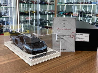 1/18 Resin model Davis & Giovanni Lamborghini AVENTADOR LP 720-4 2.0 Roadster LB Performance Azul Plateado, carbon bonnet Limited 8 pcs