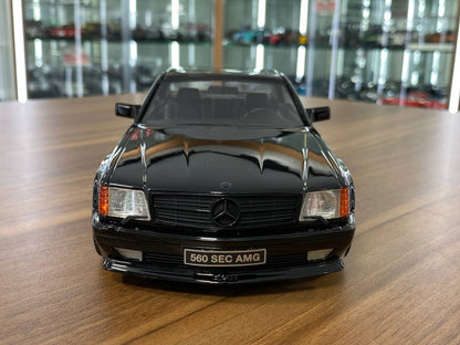 1/18 Resin Otto Mobile Mercedes Benz 560 SEC AMG (W126) 1987 Black Limited 4000 pcs