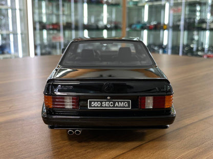 1/18 Resin Otto Mobile Mercedes Benz 560 SEC AMG (W126) 1987 Black Limited 4000 pcs
