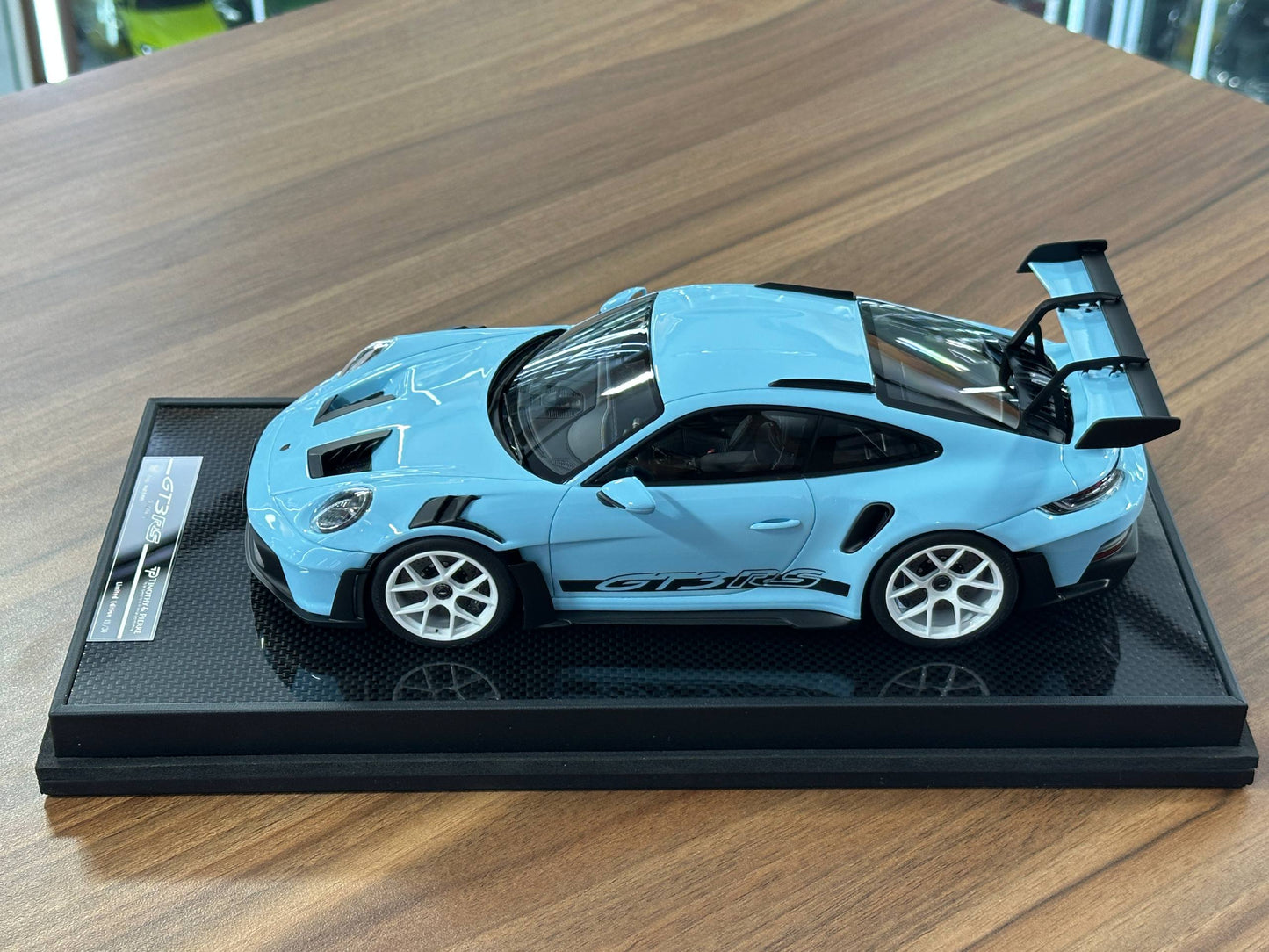 1/18 Resin Model  – Porsche 911 GT3 RS (992.1) in Baby Blue  –  (Timothy & Pierre)