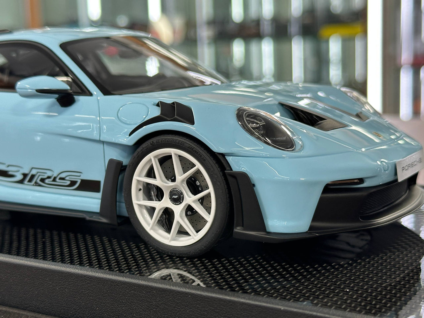1/18 Resin Model  – Porsche 911 GT3 RS (992.1) in Baby Blue  –  (Timothy & Pierre)
