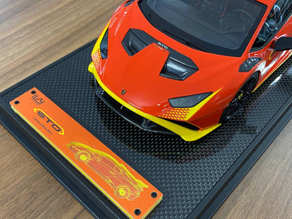 1/18 Resin IVY Vertue Models Lamborghini Huracan STO Arancio Xanto / Giallo Telemaco Limited 15 pcs
