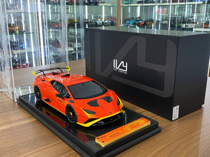 1/18 Resin IVY Vertue Models Lamborghini Huracan STO Arancio Xanto / Giallo Telemaco Limited 15 pcs