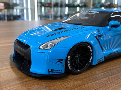 1/18 Resin GT Spirit Nissan GT-R R35 Library Walk body kit Baby blue Limited 504 pcs