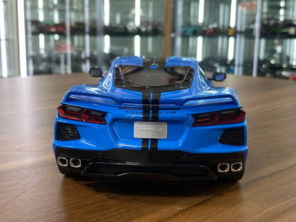 1/18 Resin GT Spirit 
Chevrolet Corvette C8 2020
 Blue / black stripes 
Limited 999 pcs