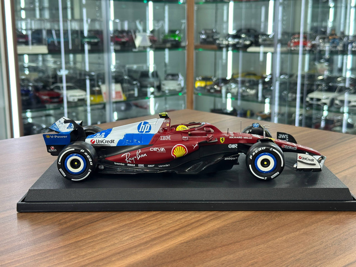 1:18 Bburago Ferrari SF-25 Lewis Hamilton #44 Miami GP 2025 - Matt Red