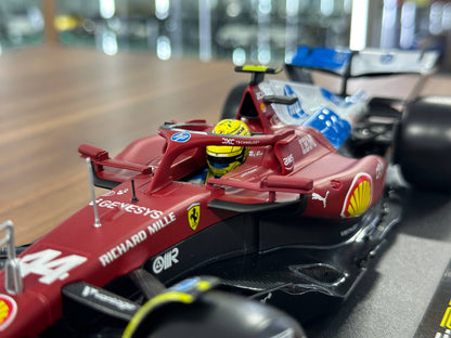 1:18 Bburago Ferrari SF-25 Lewis Hamilton #44 Miami GP 2025 - Matt Red