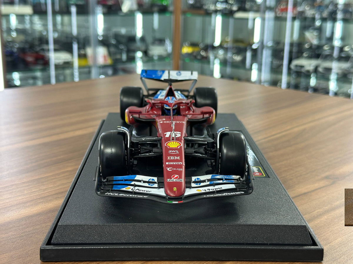 1:18 Bburago Ferrari SF-25 Charles Leclerc #16 Miami GP 2025 - Matt Red