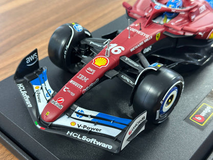 1:18 Bburago Ferrari SF-25 Charles Leclerc #16 Miami GP 2025 - Matt Red