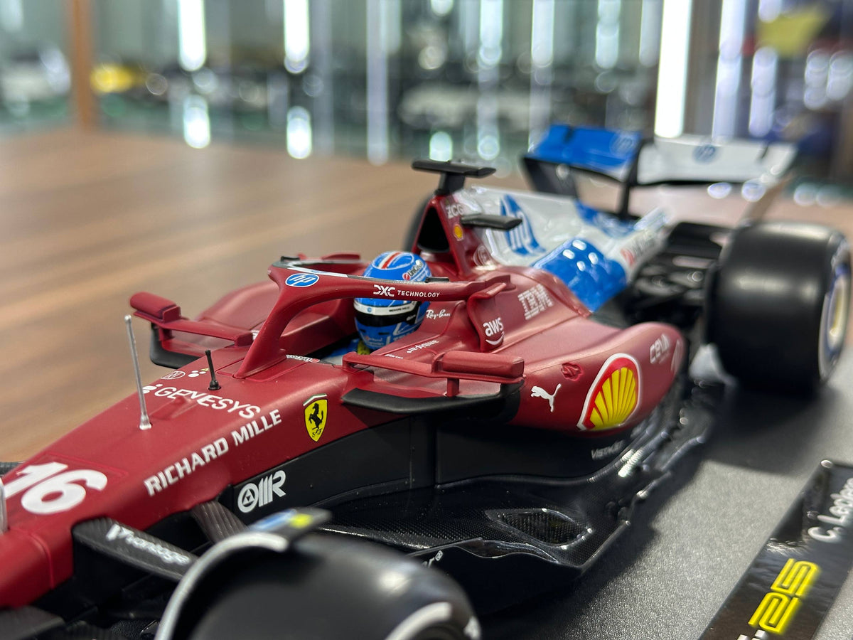 1:18 Bburago Ferrari SF-25 Charles Leclerc #16 Miami GP 2025 - Matt Red