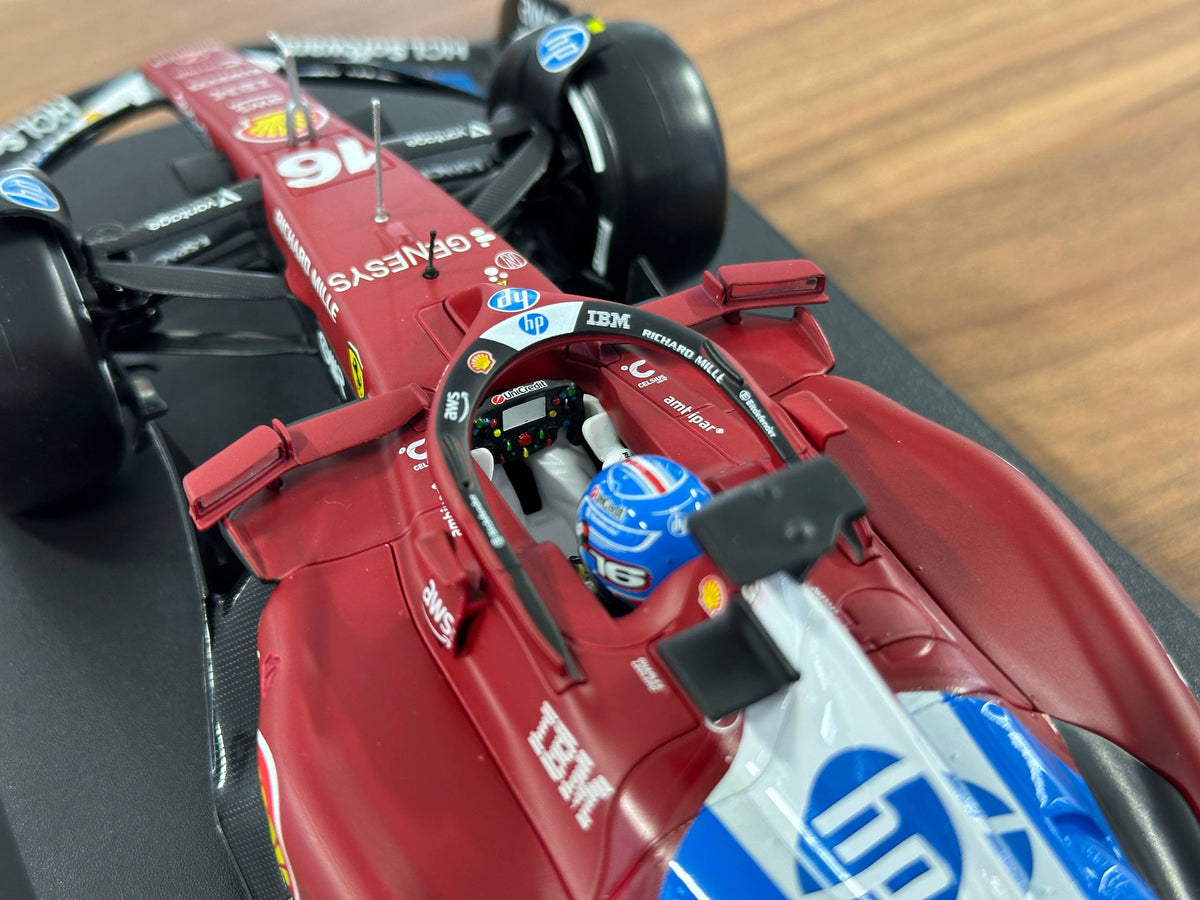 1:18 Bburago Ferrari SF-25 Charles Leclerc #16 Miami GP 2025 - Matt Red